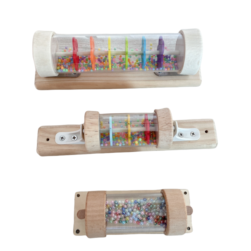 儿童宝宝忙碌板diy配件忙碌屋洞洞板框蒙特梭利早教益智雨声滚筒 - 图0