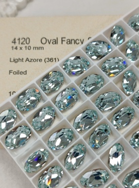 施家华子水晶4120椭圆形美甲饰品