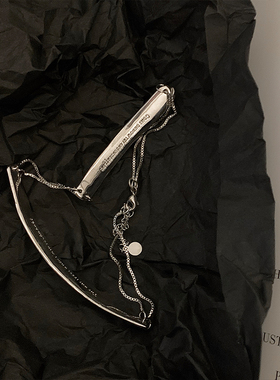 BB BLUE小众自制银色金属暗黑小众choker项链时髦百搭精致链长32c