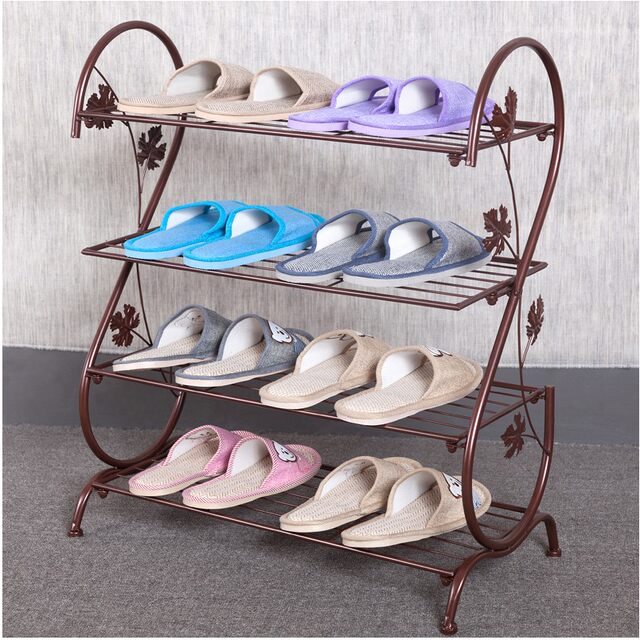 European iron shoe rack multi-layer flower rack simple living room storage shoe cabinet iron rack economical storage rack multi-working