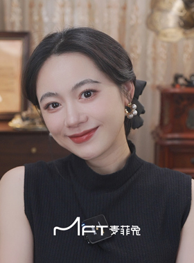 序本马尾夹黑色蝴蝶结发夹气质优雅显发量盘发夹子百搭半扎发夹女