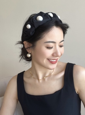 兰壹壹西西里发箍简约温柔白色珠珠增高颅顶显脸小发箍发饰头饰女