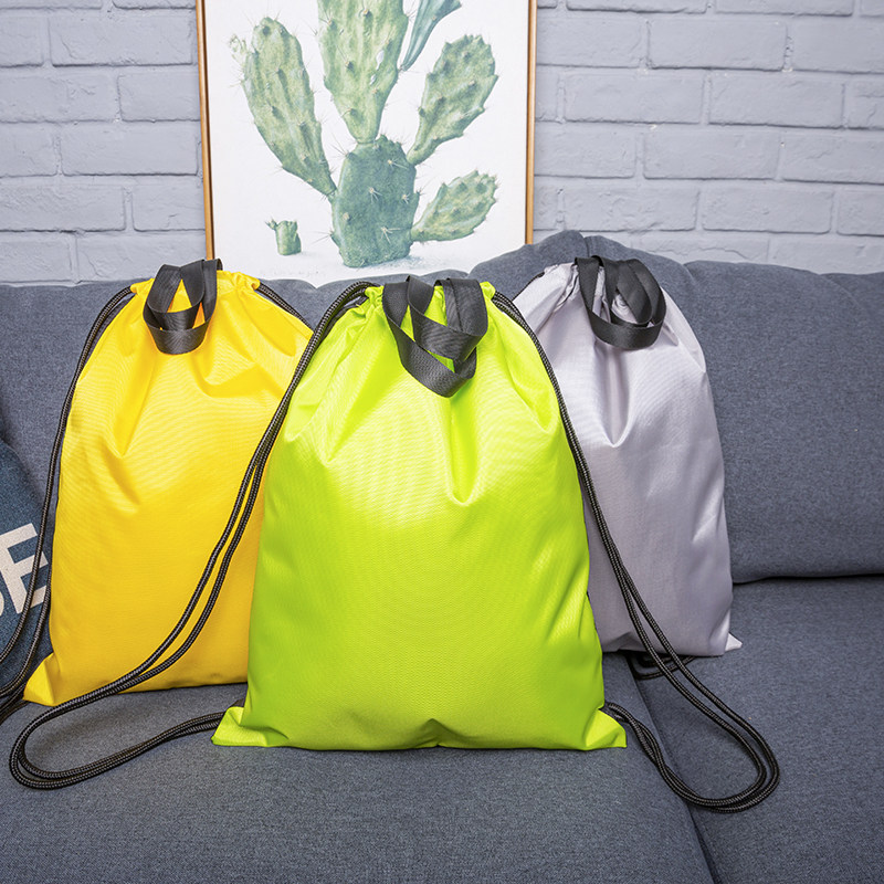 定制LOGO运动抽绳双肩背包订做印字防水束口袋轻便健身羽毛球包,淘宝优惠券,粉丝福利购,淘宝优惠卷