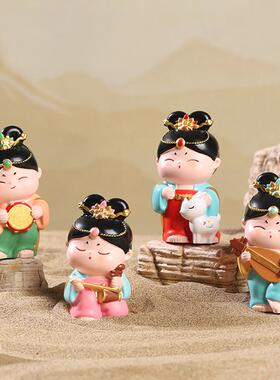 唐仕女敦煌飞天盲盒可爱唐小圆手办旅游文创小摆件生日礼物少女心