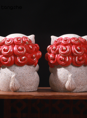 欢喜石敢当小摆件可爱国潮