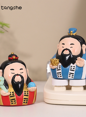 三清尊神摆件Q版神仙工位装饰品