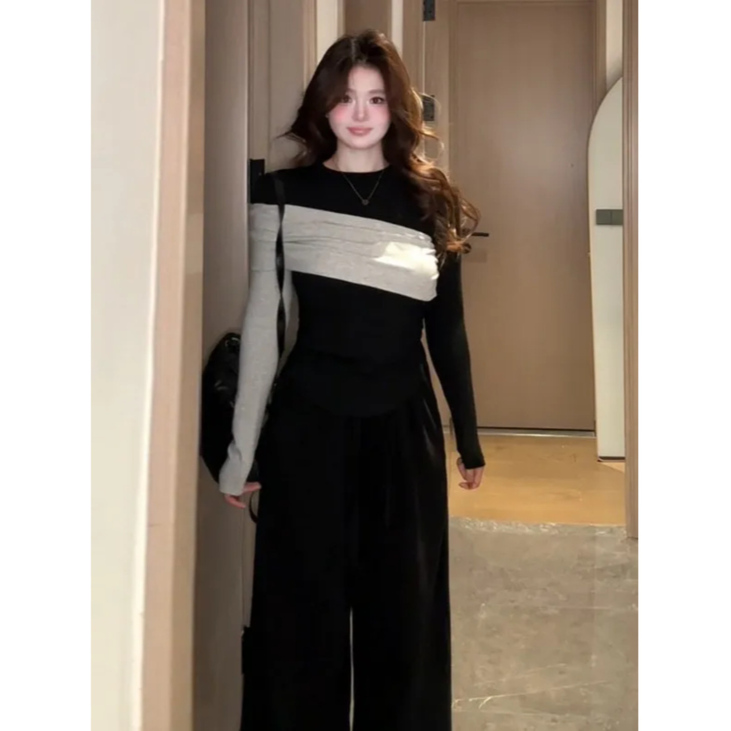 大码胖MM撞色内搭打底衫长袖T恤女2026新款秋冬显瘦加绒磨毛上衣,淘宝优惠券,粉丝福利购,淘宝优惠卷