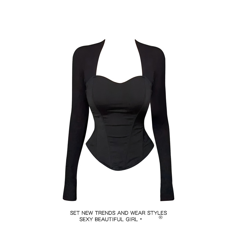 大码美式辣妹显瘦方领长袖T恤女秋季胖mm鱼骨气质绝美打底衫上衣,淘宝优惠券,粉丝福利购,淘宝优惠卷