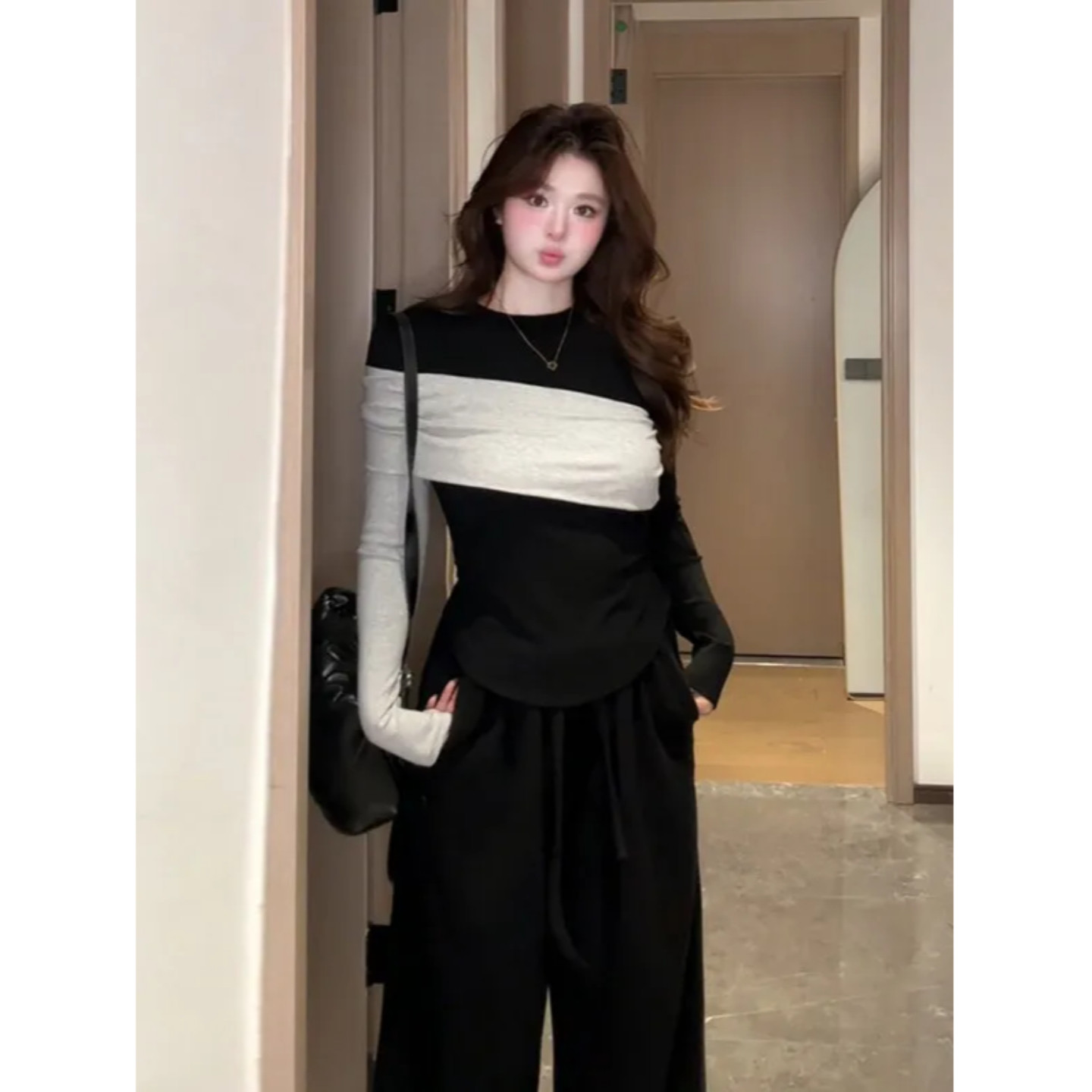 大码胖MM撞色内搭打底衫长袖T恤女2026新款秋冬显瘦加绒磨毛上衣,淘宝优惠券,粉丝福利购,淘宝优惠卷