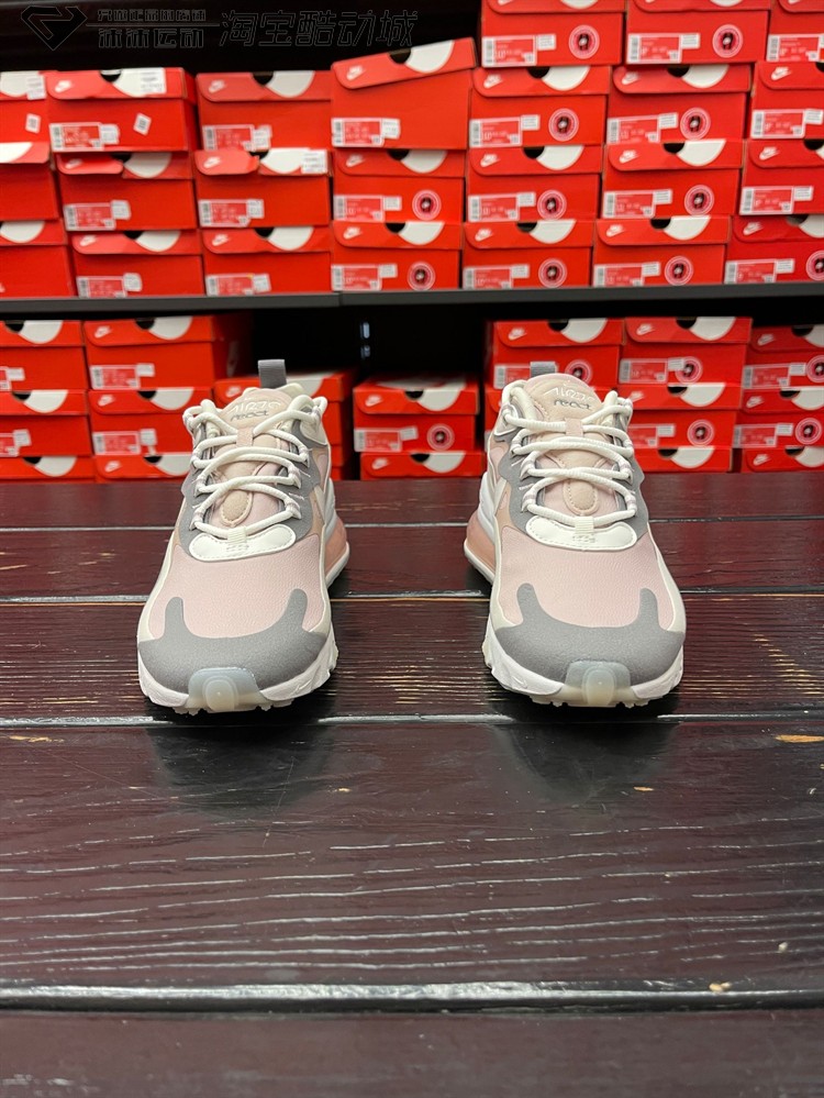 耐克 NIKE AIR MAX 270 REACT 银粉彩虹泡棉大气垫跑鞋CI3899-500 - 图1