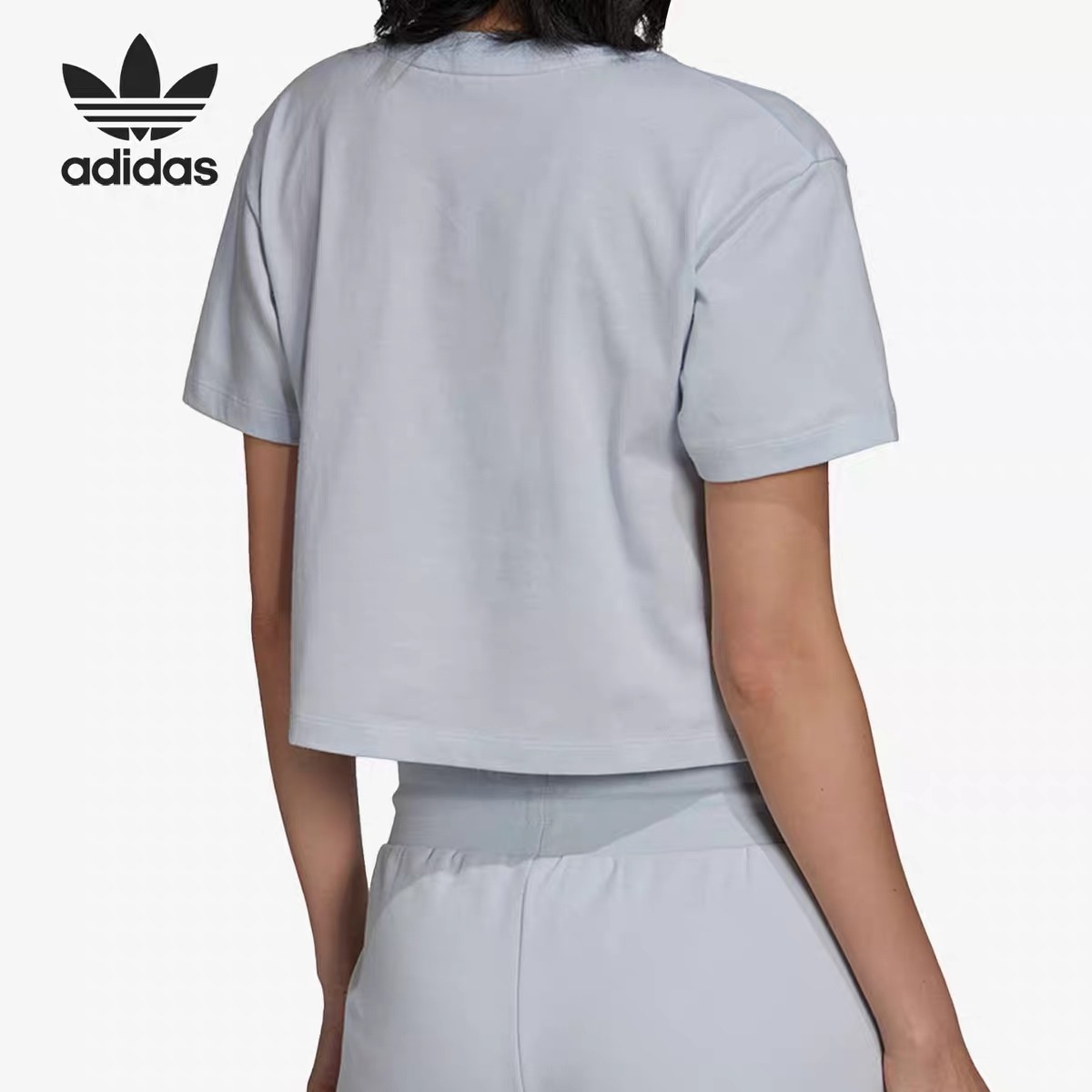 文文奥莱  adidas阿迪达斯三叶草女款纯棉T恤HF9197 GN2805不退换 - 图0