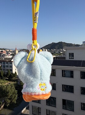 正版可爱水豚噜噜毛绒钥匙扣
