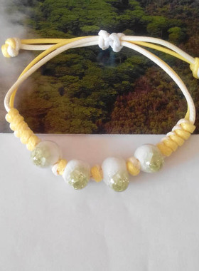 陶瓷原创编织复古结晶釉手链