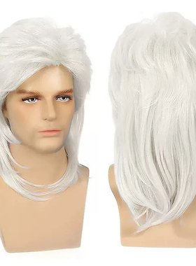 外贸欧美男士复古风假发 流行假发套高温丝假发synthetic wig