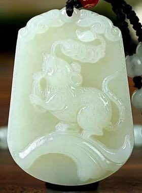 天然和田玉民族风吊坠十二生肖鼠牛虎兔龙蛇马羊猴鸡男女情侣时尚