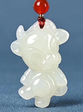 萌宠和田玉猴子十二生肖吊坠男女本命年玉石卡通项链宝宝玉坠挂件