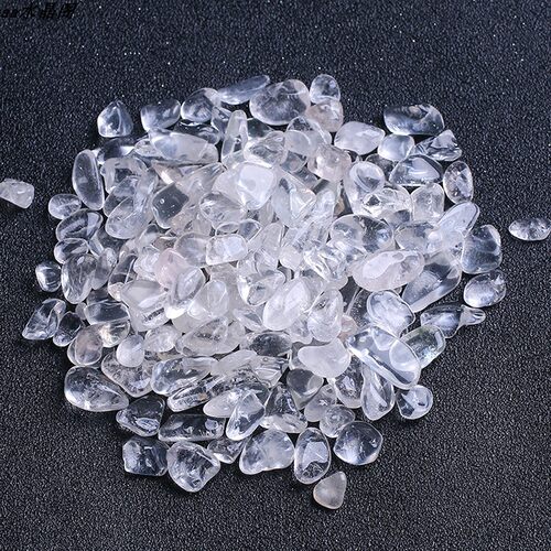 天然优质白水晶碎石消磁石净化颗粒消磁石原矿碎石瓶花盆装饰造景 - 图3