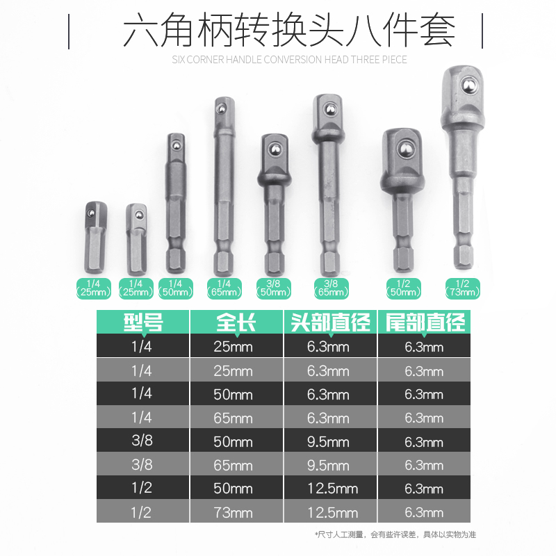 六角快速转换接头套筒批头转换器手电钻电钻六角柄接杆电动转换头 - 图2