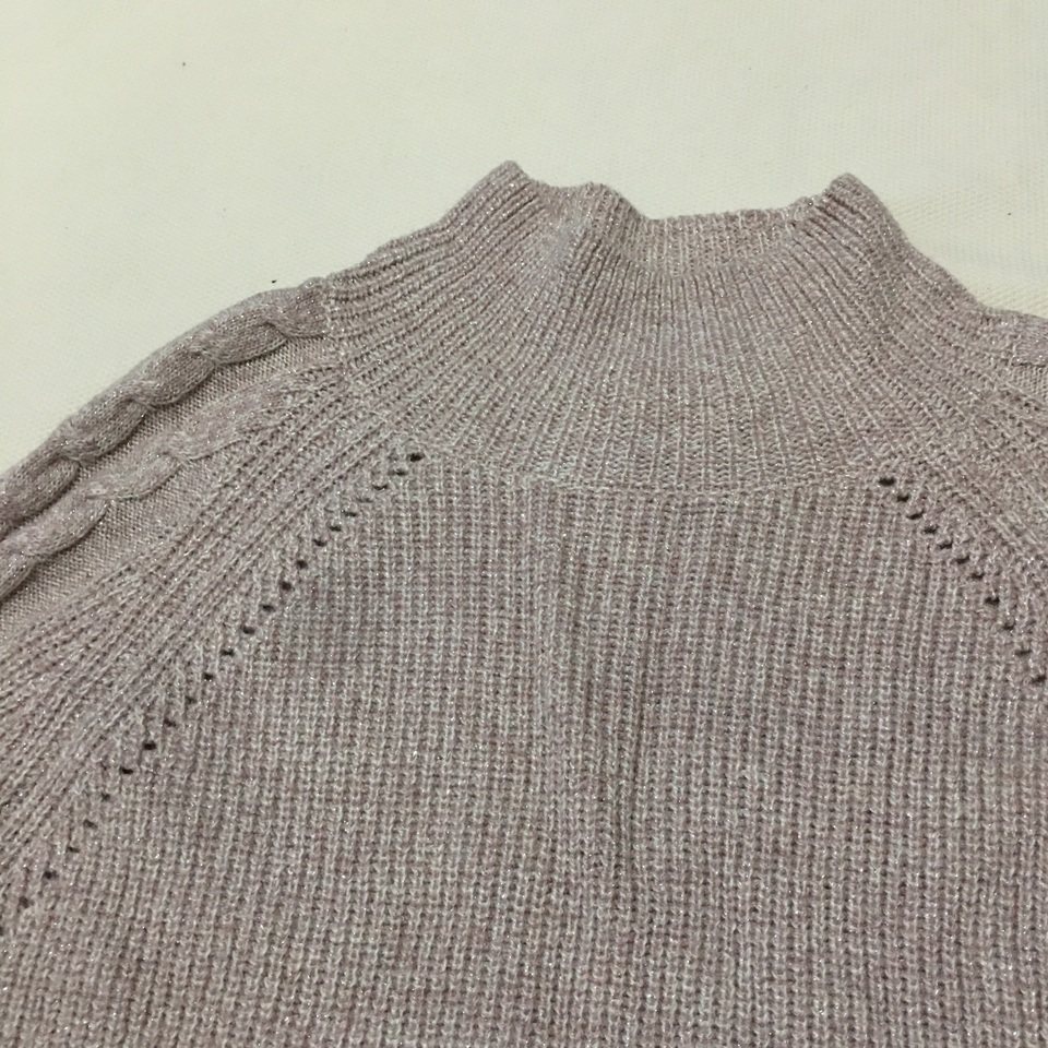 样衣无标 23羊毛混纺 闪闪金线小高领喇叭长袖针织衫毛衣,淘宝优惠券,粉丝福利购,淘宝优惠卷