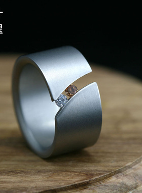 Runway跑道钛钢戒指直曲弧形轨道