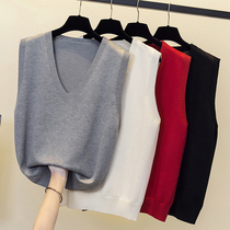 Mall Withdrawal Cupboard Clearance Clear Cabin Large Code Womens Fall Loose Pure Color Knit Waistcoat 100 Hitch Slim Sweater Jacket