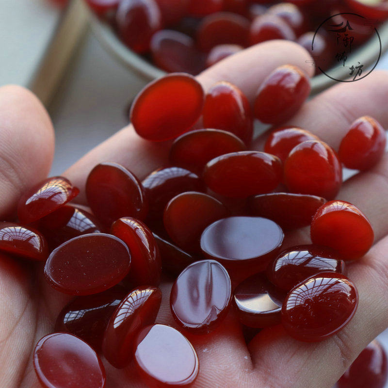 天然红玛瑙戒面椭圆形水晶镶嵌戒面手工diy戒指吊坠耳钉饰品材料,淘宝优惠券,粉丝福利购,淘宝优惠卷