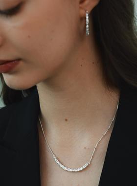 丁程鑫同款蛇骨925银微笑链项链