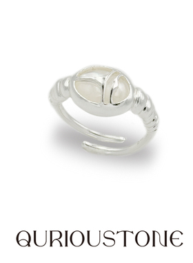 QuriouStone圣甲虫贝母戒指开口