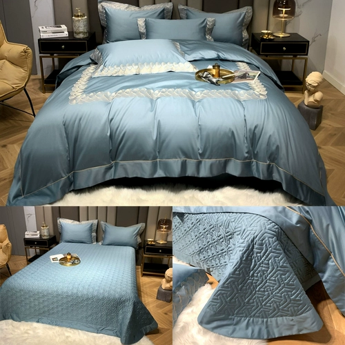 Высококлассный хлопковый стеганый универсальный комплект, легкий роскошный стиль, 4 предмета, изысканный стиль