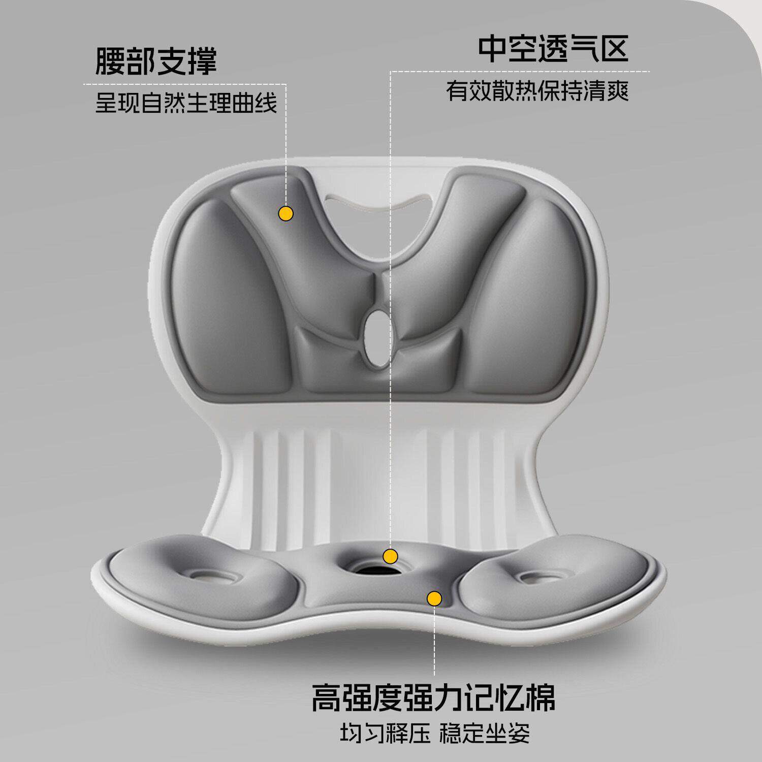 Ergonomic waist support cushion and posture corrective seat