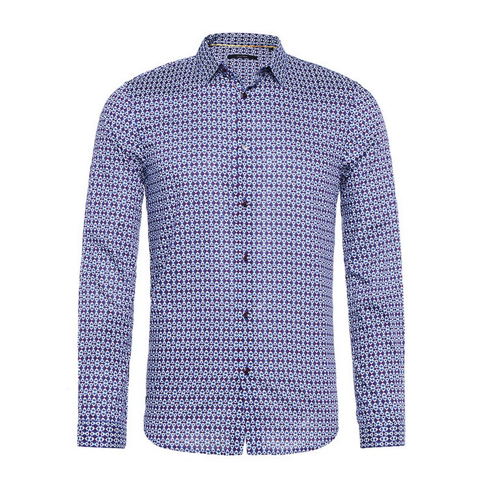 david naman紫色复古成熟稳重纽扣 魅力惠衬衫