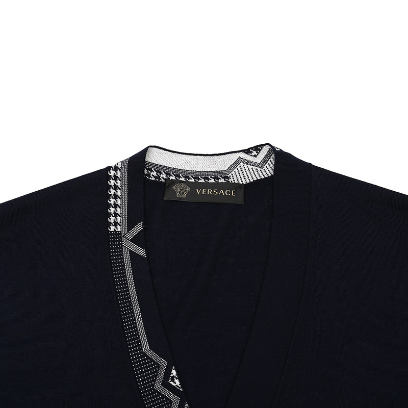 versace /范思哲多色不对称开衫 魅力惠折扣直营针织衫/毛衣