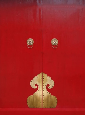 中式大门纯铜护角祠堂寺庙客栈
