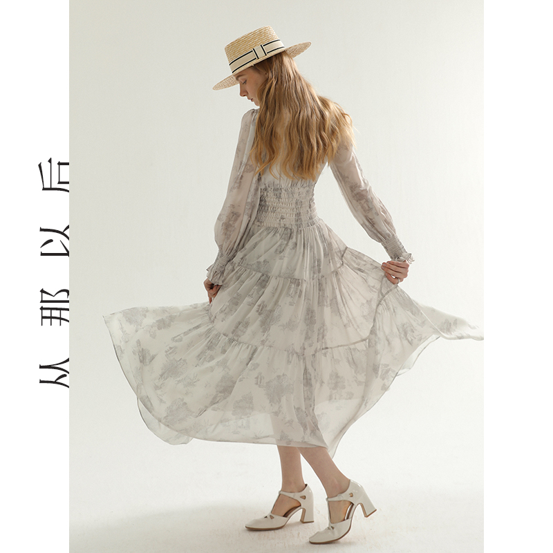 从那以后法式碎花裙雪纺裙子早秋高级感长裙长袖连衣裙女秋季穿搭,淘宝优惠券,粉丝福利购,淘宝优惠卷