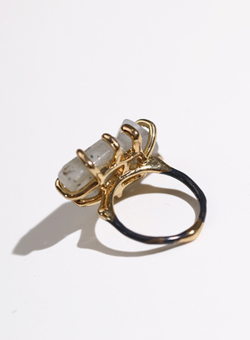 天然闪光石少女百搭戒指小饰品