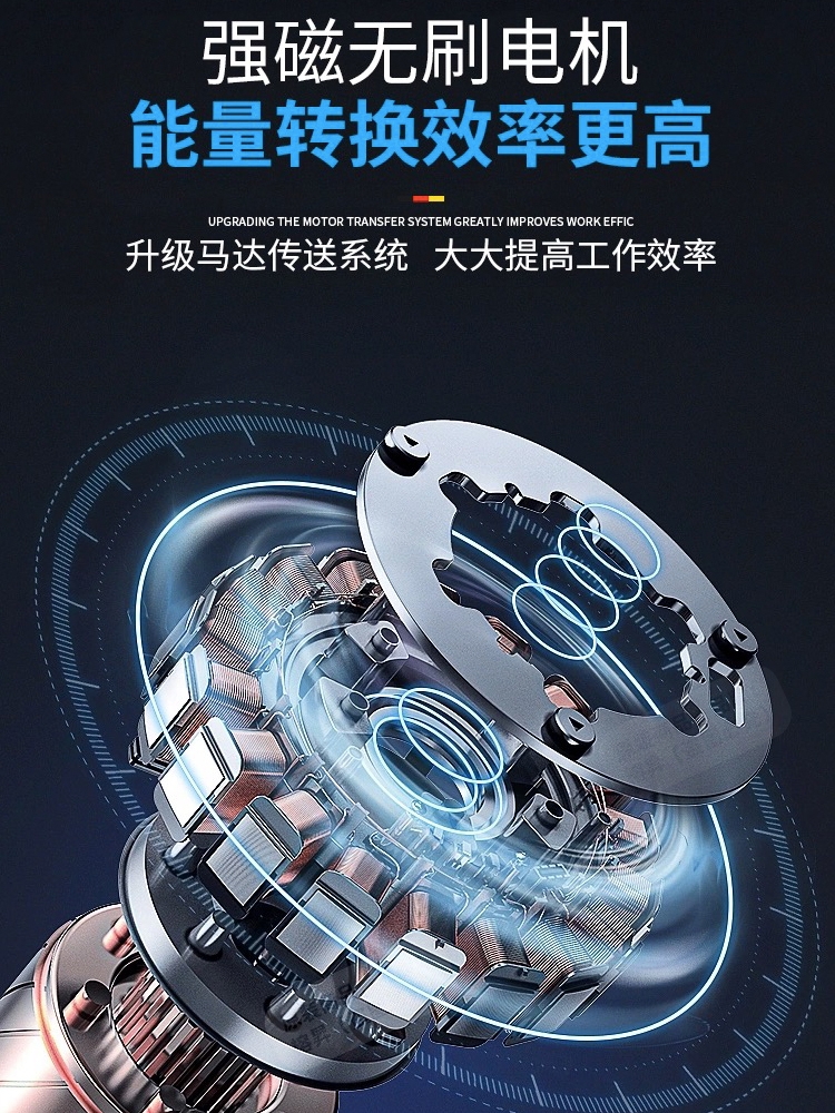 无刷锂电钻充电式小钢炮多功能电动螺丝刀冲击钻家用电转手枪钻 - 图1