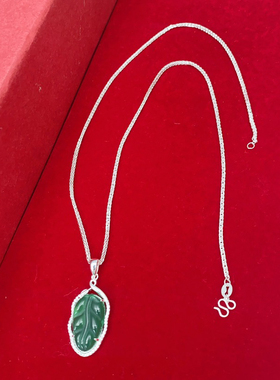 纯银金枝玉叶吊坠女气质高雅贵气唯美时尚锁骨链