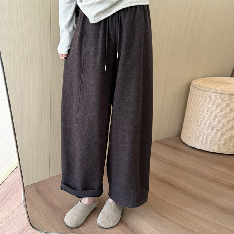 话里简约风羊绒哈伦裤2025冬季新款加厚加绒保暖显瘦直筒长裤女,淘宝优惠券,粉丝福利购,淘宝优惠卷