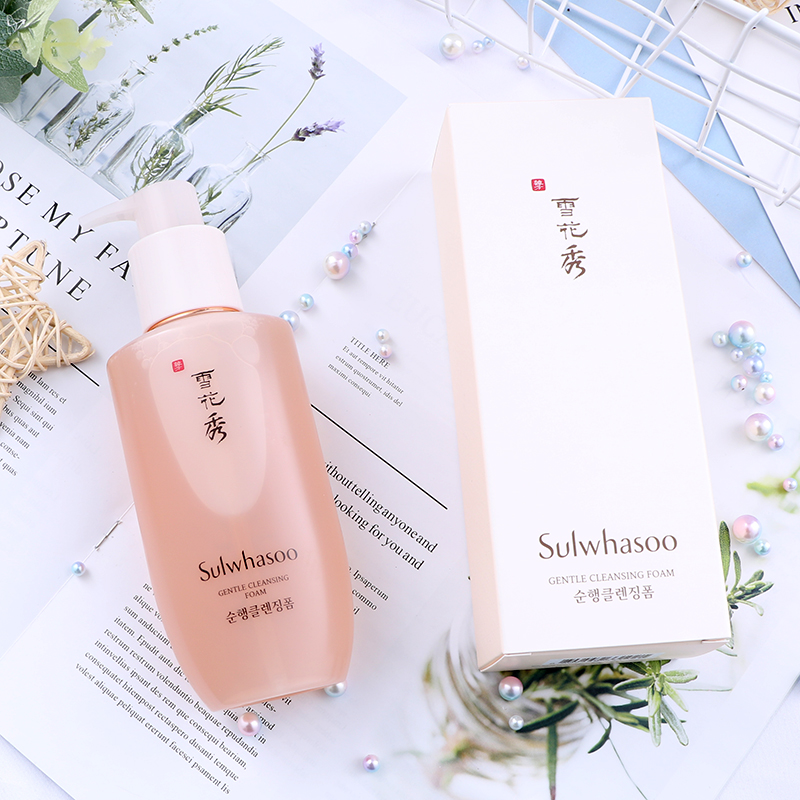 延边松宇韩妆韩国雪花秀顺行洗面奶收缩毛孔泡沫温和深层清洁细腻不紧绷正品女0