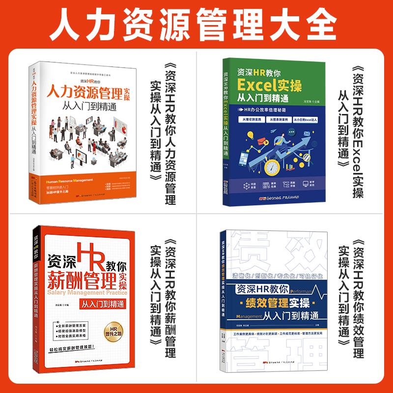 【出版社自营】4册人力资源管理书籍 hr书 excel教程 公司人事绩效考核与薪酬激励方案 招聘劳务派遣 行政管理入门培训领导力制度 - 图0