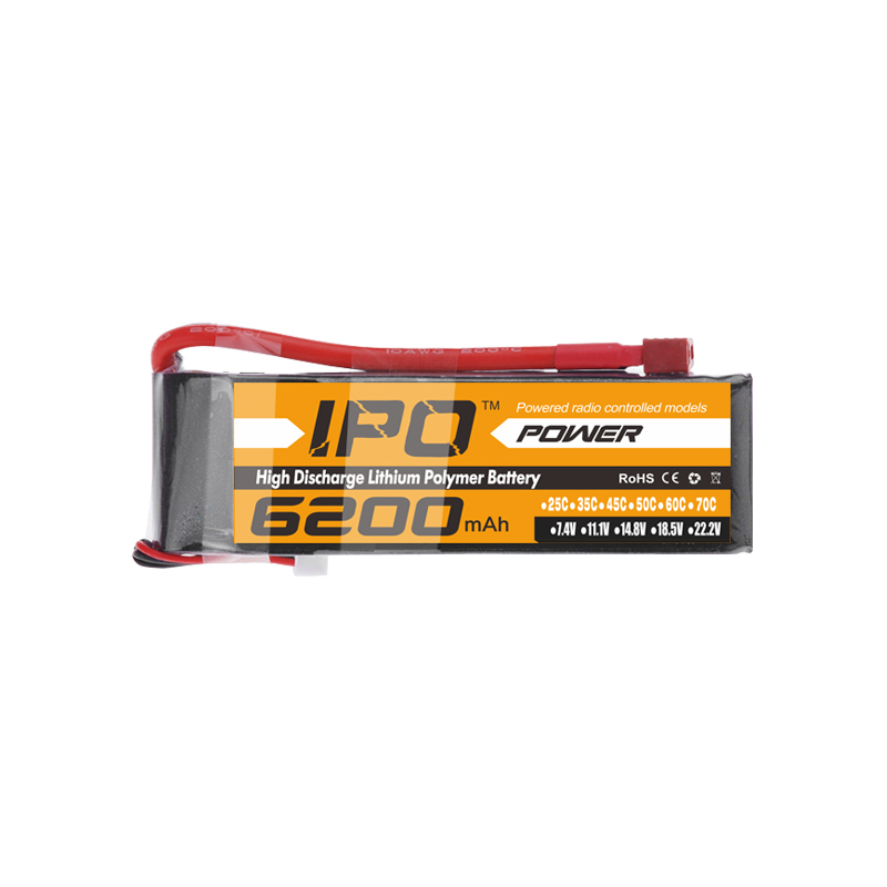 LPO航模电池7.4V/11.1V 6200mAh 车模/航模/大容量RC遥控车锂电池 - 图0