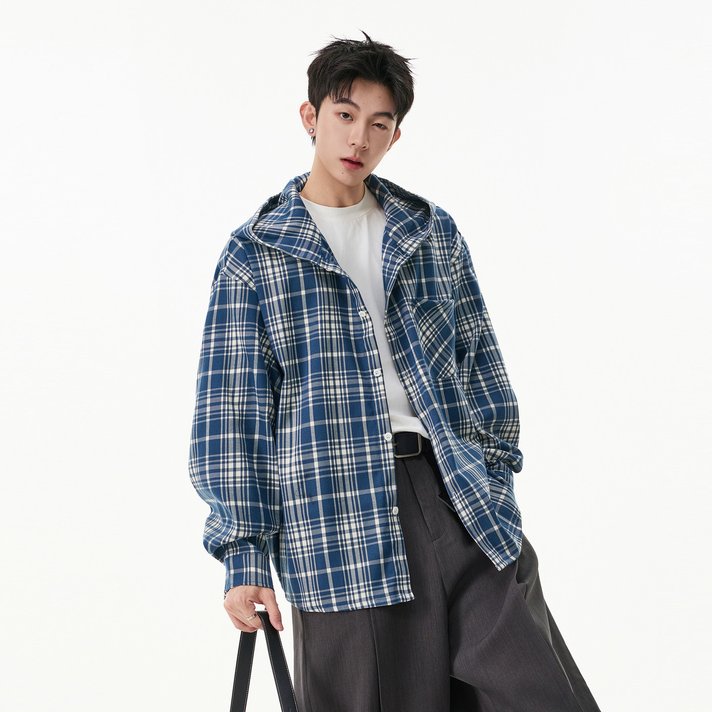 悟空有货2026春季格子连帽衬衫男女美式复古宽松情侣休闲衬衣外套,淘宝优惠券,粉丝福利购,淘宝优惠卷