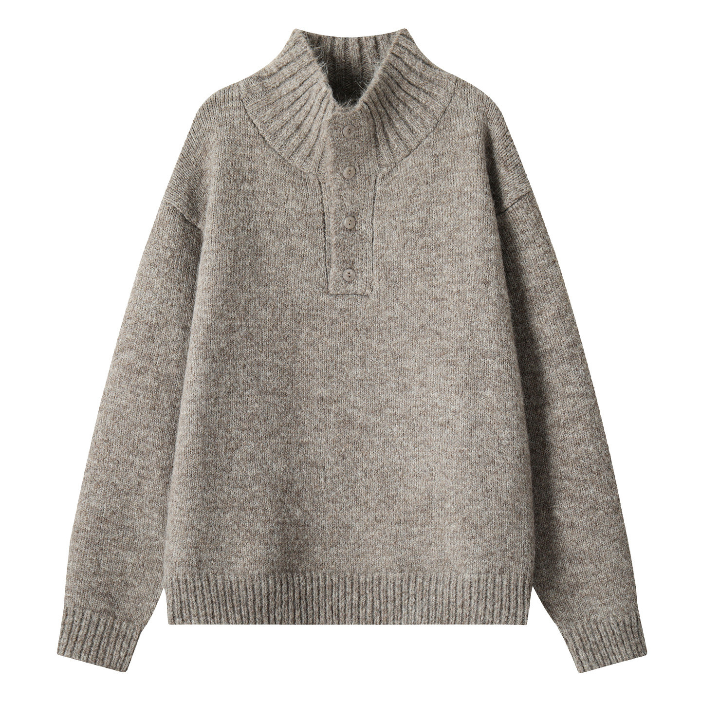 悟空有货复古老钱风纽扣立领毛衣男女潮牌秋季宽松情侣休闲针织衫,淘宝优惠券,粉丝福利购,淘宝优惠卷