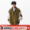 American heavy embroidery patchwork contrast color baseball jacket