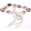 Bohemian waxed rope braided belt for women