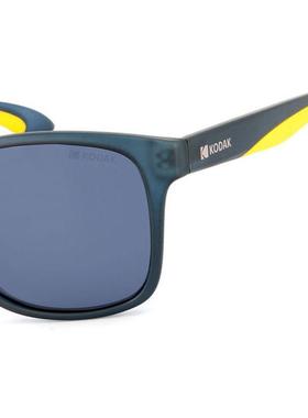 代购Kodak男士太阳镜偏光UV400防护可配近视防眩光方形蓝黄配色