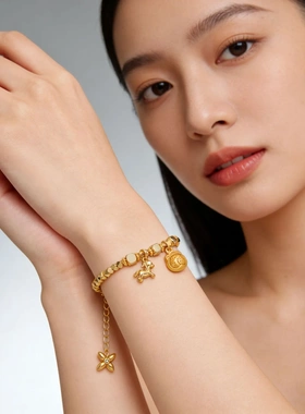 古法沙金福袋小马吊坠手链女爆款手饰新款潮高级感配饰