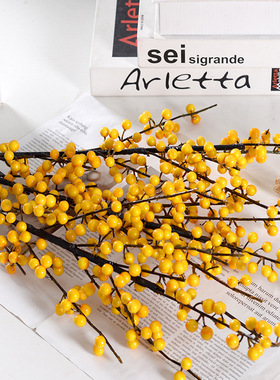 仿真花植物仿真浆果发财红果子批发梧桐果冬青果家居摆件装饰假花