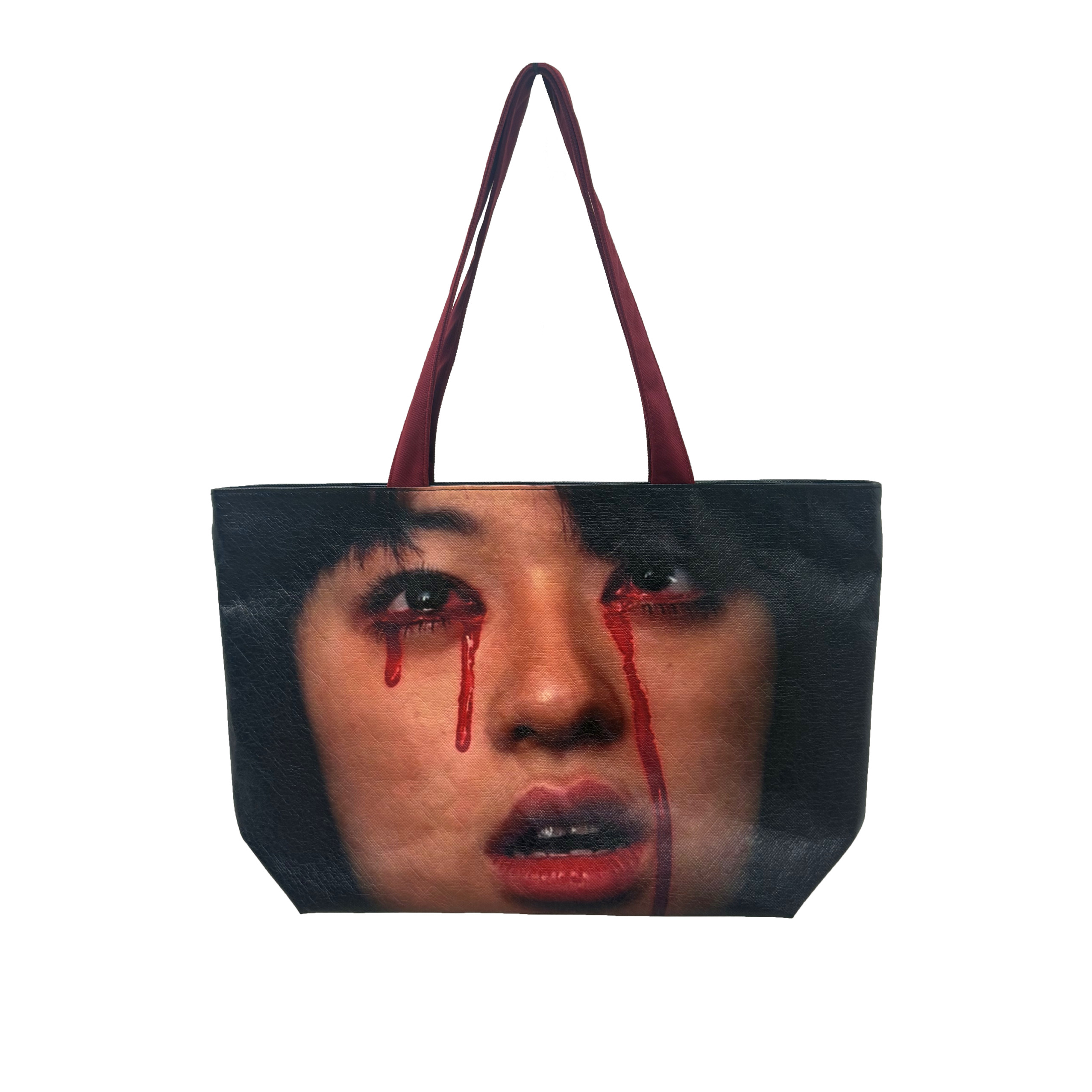 CyberLove（CL*）网恋高手“栗山千明”人像印花杜邦纸单肩托特包,淘宝优惠券,粉丝福利购,淘宝优惠卷