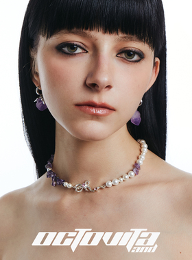 OCTO VITA紫薇星拼接原创项链 蝴蝶水晶珠炫彩甜酷高级感锁骨链